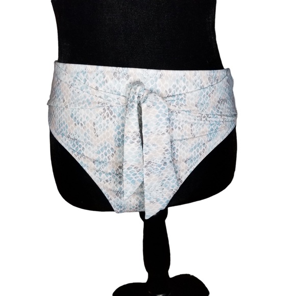 Shade & Shore Blue & White Snake Print Bikini - Picture 5 of 10